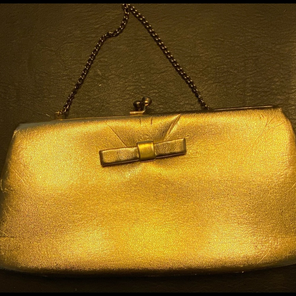 Used Gold Clutch.